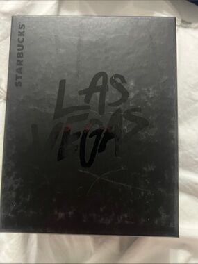 Starbucks Black Box with Glossy '777 Las Vegas' Travel 10oz Ceramic mug